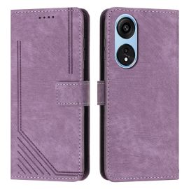 STRIPE Peněženkové pouzdro s řemínkem Oppo A98 5G fialové