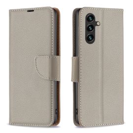 LITCHI Peněženkové pouzdro pro Samsung Galaxy A35 5G šedé