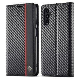 IMEEKE CARBON Peněženkový kryt Samsung Galaxy A15/A15 5G