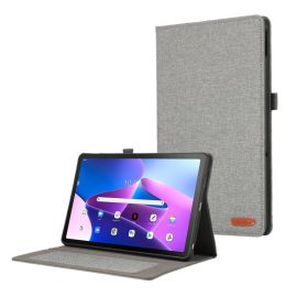 FABRIC Zaklápěcí obal pro Lenovo Tab M10 5G šedý