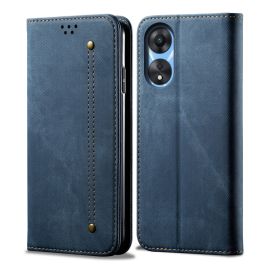 DENIM Peněženkový kryt pro Oppo A38 modrý