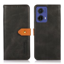 KHAZNEH DUAL-COLOR Peněženkový kryt pro Motorola Moto G85 5G černý