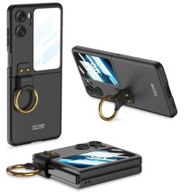 GKK CIRCLE Ochranný kryt s držákem pro Oppo Find N2 Flip černý