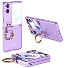 GKK CIRCLE Ochranný kryt s držákem pro Oppo Find N2 Flip fialový