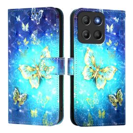 ART Peněženkový kryt pro Motorola Moto G15 / G15 Power GOLDEN BUTTERFLY