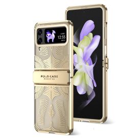 WINGS Ochranný kryt pro Samsung Galaxy Z Flip 4 5G zlatý