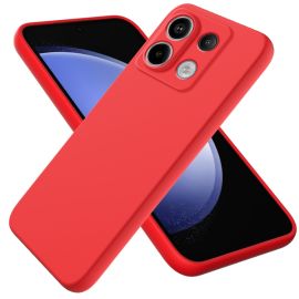 RUBBER Ochranný kryt pro Xiaomi Redmi Note 13 Pro 5G / Xiaomi Poco X6 5G červený