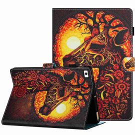 ART Zaklápěcí pouzdro pro Apple iPad Mini 5 2019 / iPad Mini 4 / 3 / 2 / 1 FLOWER GIRAFFE