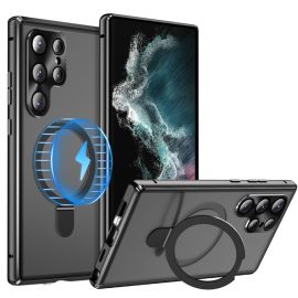 MAGSAFE MAGNETIC HOLDER Oboustranný kryt Samsung Galaxy S22 Ultra 5G černý