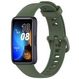 SILICONE Vyměnitelný řemínek pro Huawei Band 10 / Band 9 tmavě zelený