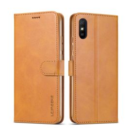 IMEEKE Peňaženkový kryt Xiaomi Redmi 9A / 9AT světlehnědý