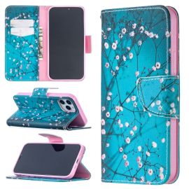 ART Peňaženkový obal Apple iPhone 12 / 12 Pro PLUM BLOSSOM