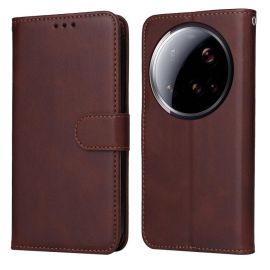 SMOOTH Peněženkové pouzdro pro Xiaomi 15 Ultra hnědé