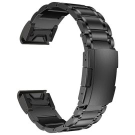 ARMOUR QuickFit Kovový řemínek pro Garmin - šířka 26mm černý