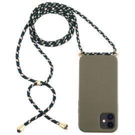 ROPE Kryt se šňůrkou Apple iPhone 12 mini tmavozelený