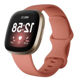 BUTTERFLY Silikonový řemínek pro Fitbit Versa 3 / Fitbit Sense oranžový