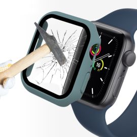 ENKAY Obal s tvrzeným sklem pro Apple Watch 9 / 8 / 7 (41mm) zelený