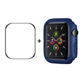 ENKAY Plastový kryt s ochrannou fólií pro Apple Watch 9 / 8 / 7 (41mm) modrý
