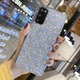 GLITTER ochranný obal Samsung Galaxy S22 Plus 5G stříbrný