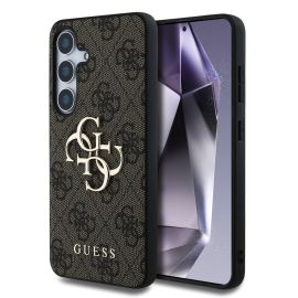 GUESS 4G METAL Kryt pro Samsung Galaxy S25Plus 5G hnědý