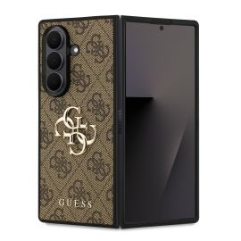 GUESS 4G METAL Ochranný obal pro Samsung Galaxy Z Fold7 5G BROWN