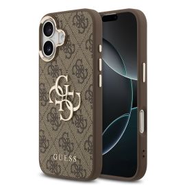 GUESS 4G METAL Ochranný obal pro Apple iPhone 17 BROWN