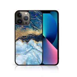 MY ART Silikonový kryt Apple iPhone 13 Pro Max BLUE MARBLE (141)