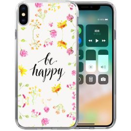 MY ART Ochranný kryt Apple iPhone XS Max BE HAPPY (019)