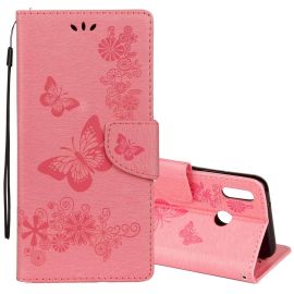 ART Peňaženkový obal Huawei P20 Lite BUTTERFLY PINK