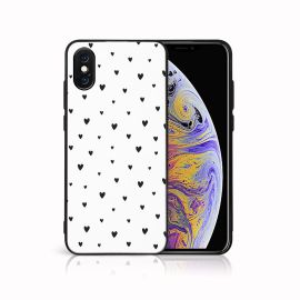 MY ART Ochranný kryt pro Apple iPhone X / XS BLACK HEARTS (167)