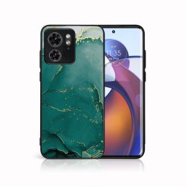 MY ART Ochranný kryt pro Motorola Edge 40 GREEN MARBLE (145)