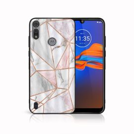 MY ART Silikonový kryt Motorola Moto E6s PINK MARBLE (143)