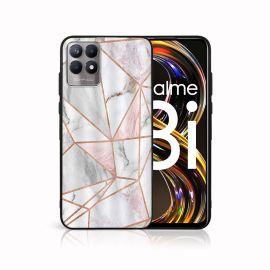 MY ART Silikonový obal Realme 8i PINK MARBLE (143)