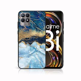 MY ART Silikonový obal Realme 8i BLUE MARBLE (141)
