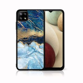 MY ART Silikonový kryt Samsung Galaxy A22 5G BLUE MARBLE (143)