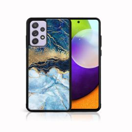 MY ART Silikonový kryt Samsung Galaxy A32 5G /M32 5G BLUE MARBLE (141)