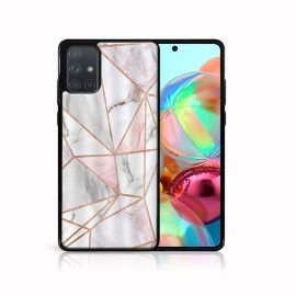 MY ART Silikonový kryt Samsung Galaxy A71 PINK MARBLE (143)