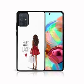 MY ART Silikonový kryt Samsung Galaxy A71 RED DRESS (137)