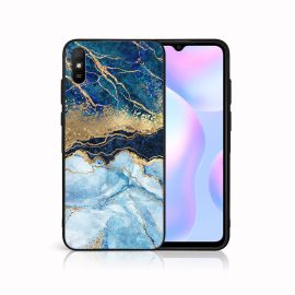 MY ART Silikonový obal Xiaomi Redmi 9A/9AT BLUE MARBLE (141)