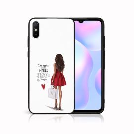 MY ART Silikonový obal Xiaomi Redmi 9A/9AT RED DRESS (137)
