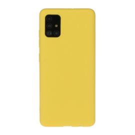 RUBBER gumový kryt Samsung Galaxy A71 žlutý