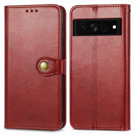 LEATHER BUCKLE Peněženkový obal Google Pixel 7 Pro červený