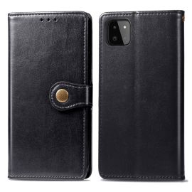 LEATHER BUCKLE Peňaženkový obal Samsung Galaxy A22 černý