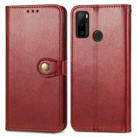 LEATHER BUCKLE Peněženkový obal Ulefone Note 10 červený
