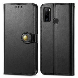 LEATHER BUCKLE Peněženkový obal Ulefone Note 10 černý