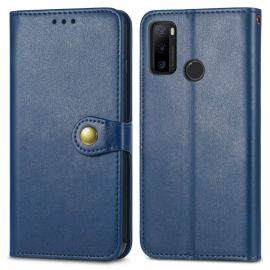 LEATHER BUCKLE Peněženkový obal Ulefone Note 10 modrý