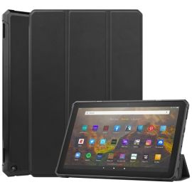 LEATHER Zaklápěcí obal Amazon Kindle Fire HD 10 / HD 10 2021 (11. generace) černý