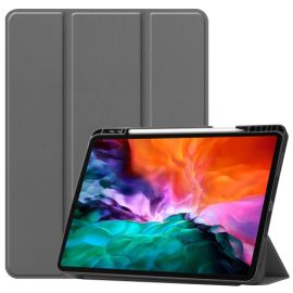 LEATHER zaklapovací obal Apple iPad Pro 12.9 2022 / 2021 šedý