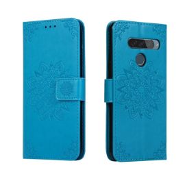 ART Peňaženkový kryt LG G8s ORNAMENT modrý