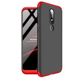 360° ochranný kryt Nokia 6.1 Plus (Nokia X6) černý-červený